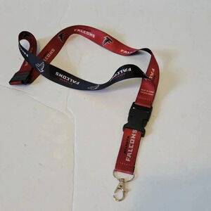 Atlanta Falcons NFL Lanyard Clip Neck Tag Keychain for ID Keys Red Black
